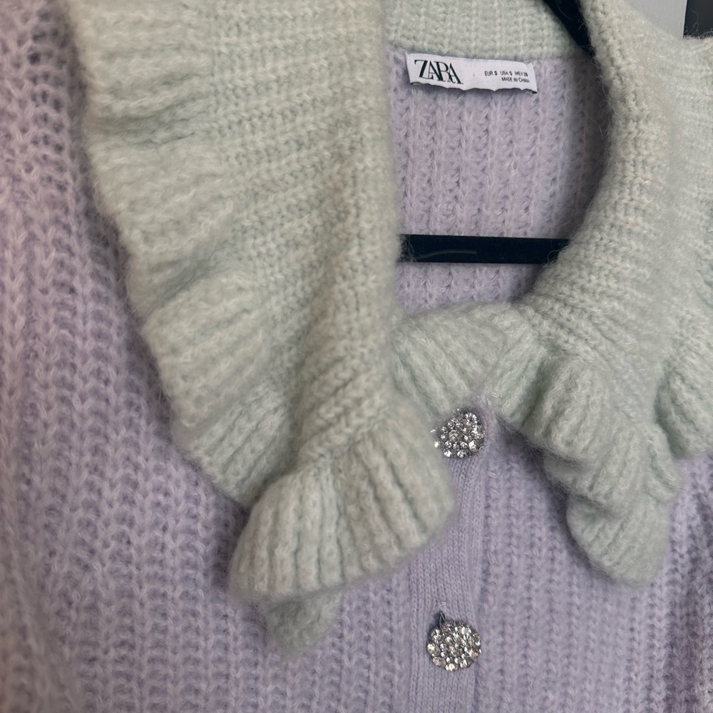 Lavender Ruffle Collar Sweater - Picture 4 of 8